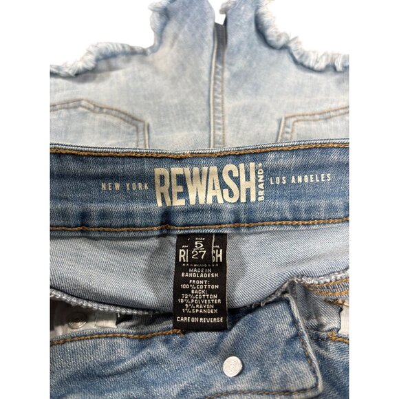 Rewash Womens High-Rise Vintage Reunion Distressed Denim Shorts Size 27 - Picture 3 of 9